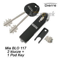 Dierre 007 - vložka Mia BLO M117 cylindrická vložka - 2 klíče + 1 Pod-Key